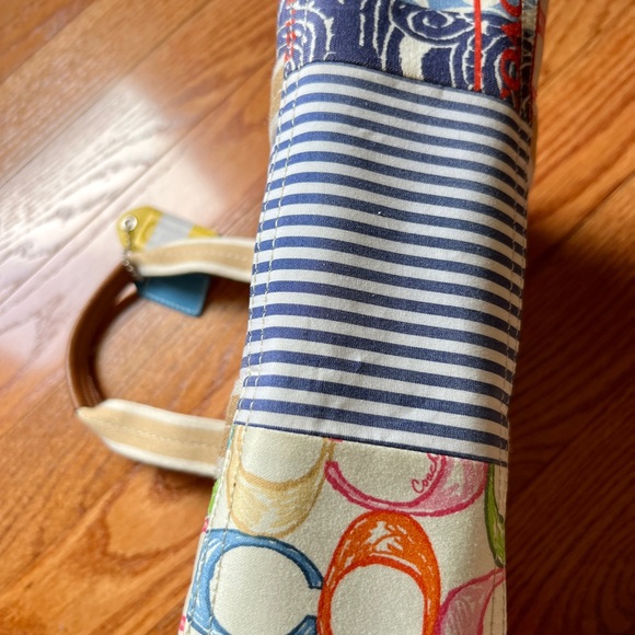 Never used vintage Coach madras handbag - Picture 4 of 8